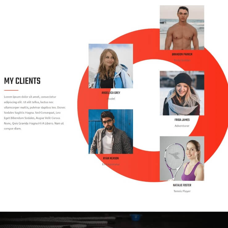 Fitness Website Clients Section