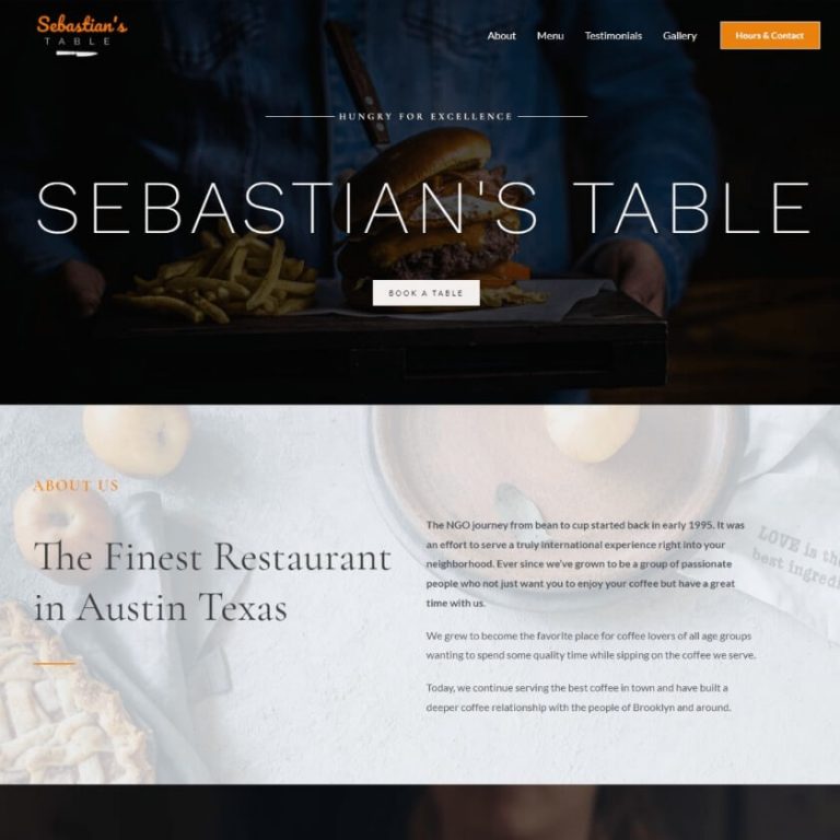 Portfolio- Sebastian's Table